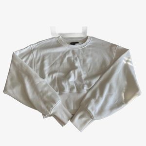 Forever 21 white cropped crew neck
